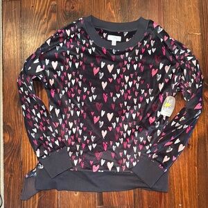 Secret Treasures sleepwear Black and Pink Heart  NWT